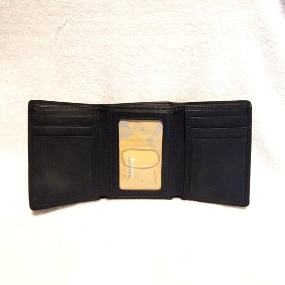 Wilson's Leather Mens Trifold Wallet Black New - Picture 3 of 8